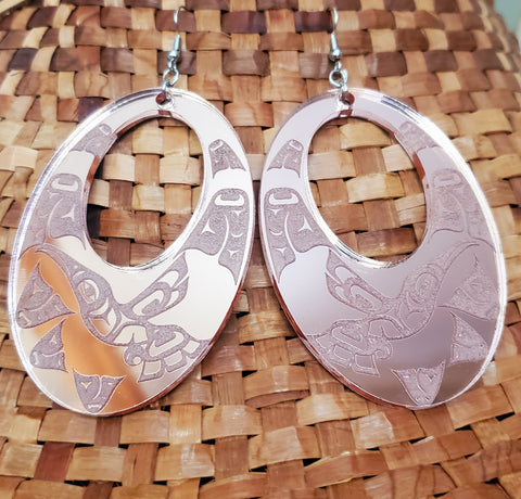 Oval Hummingbird Earrings