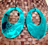 Oval Hummingbird Earrings