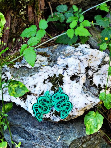 Mirror Snake Earrings